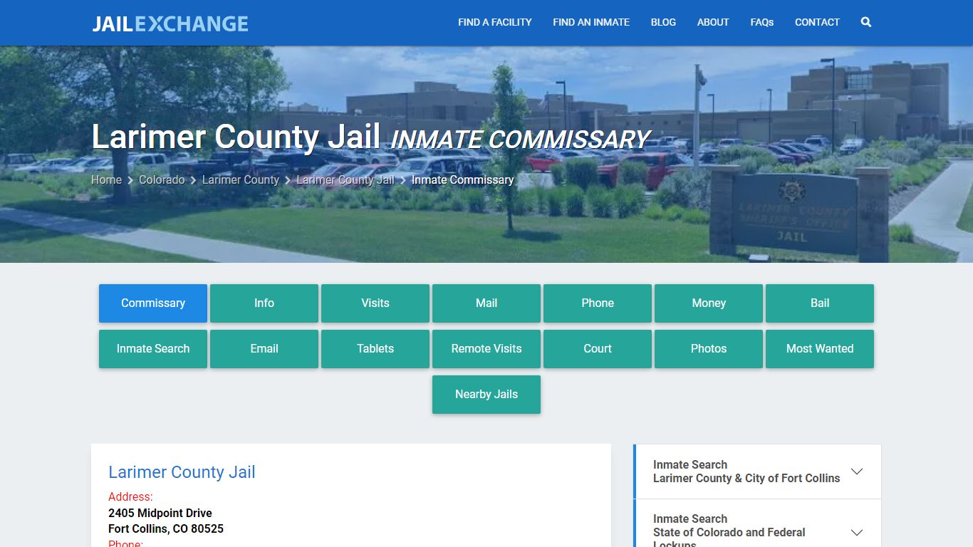 Larimer County Jail Inmate Commissary - Jail Exchange