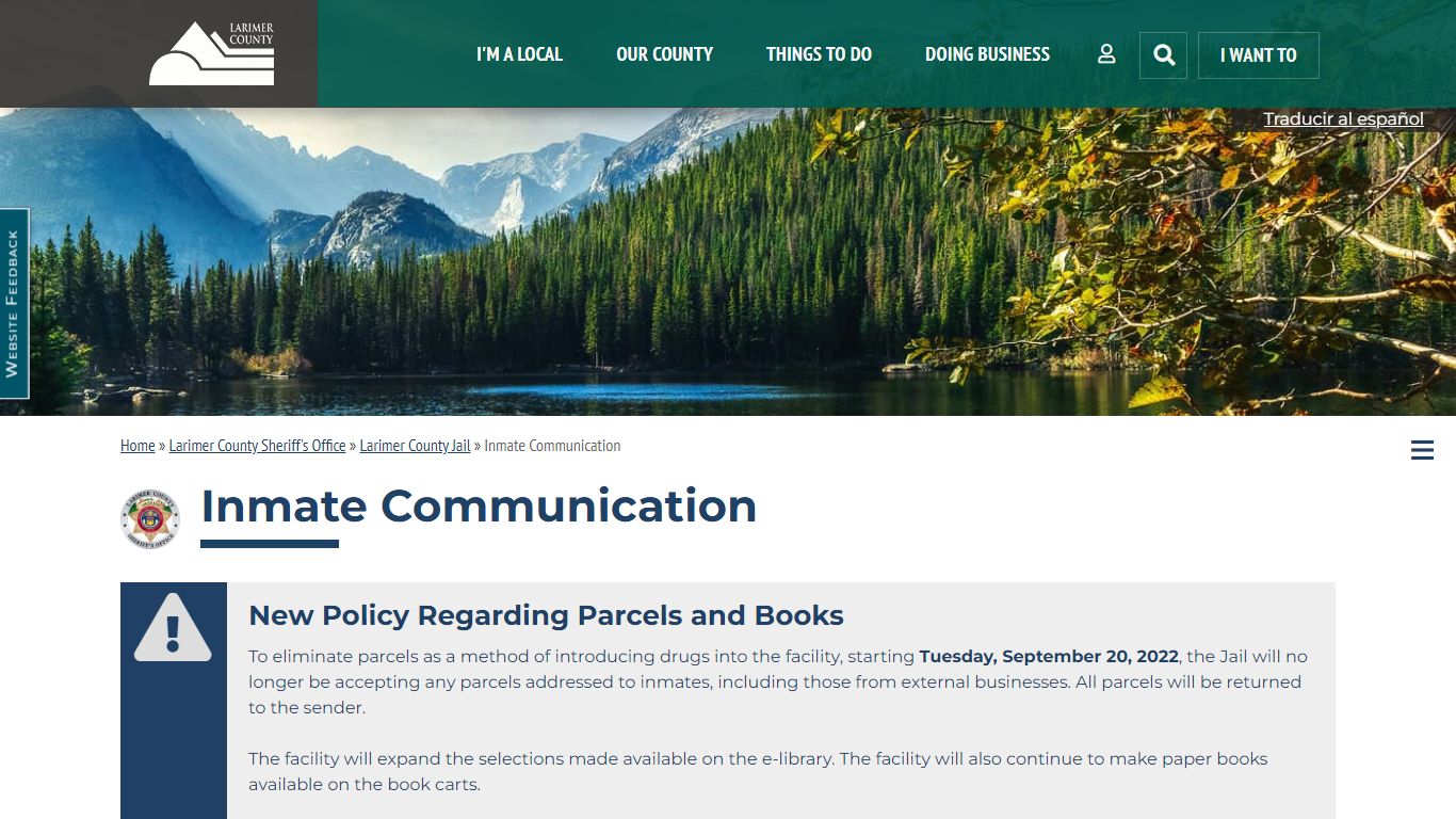 Inmate Communication | Larimer County