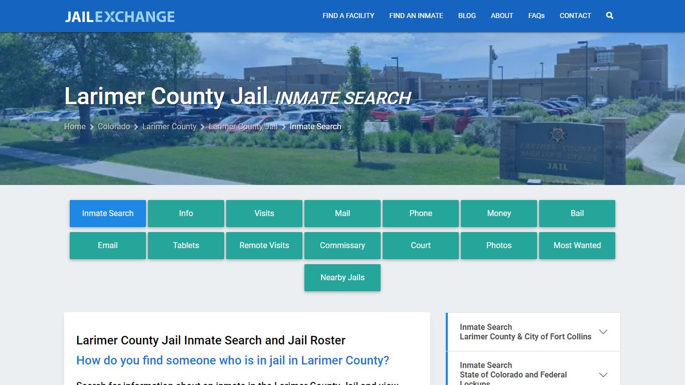 Inmate Search: Roster & Mugshots - Larimer County Jail, CO - Jail Exchange
